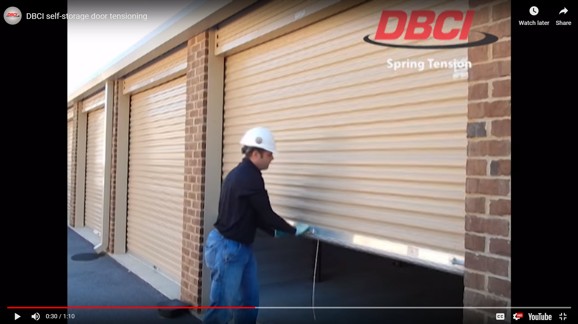 DBCI Roll-Up Door Spring Tension Adjustments