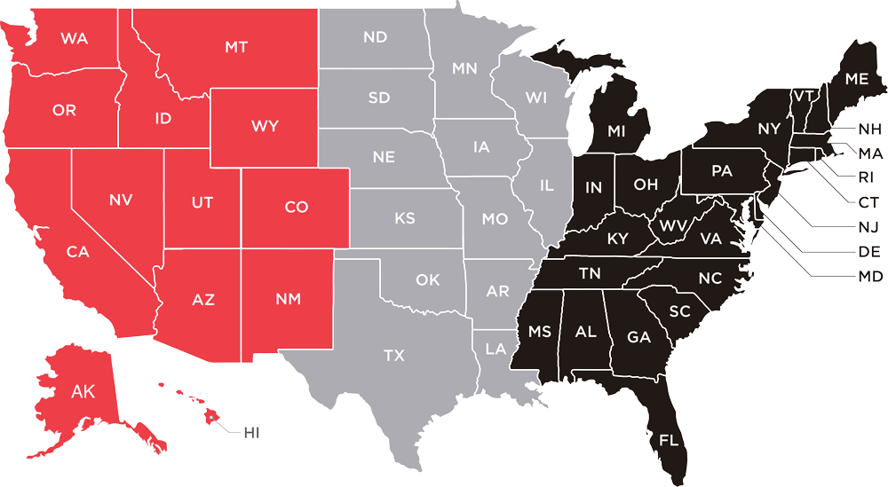 DBCI Commercial Territory Map