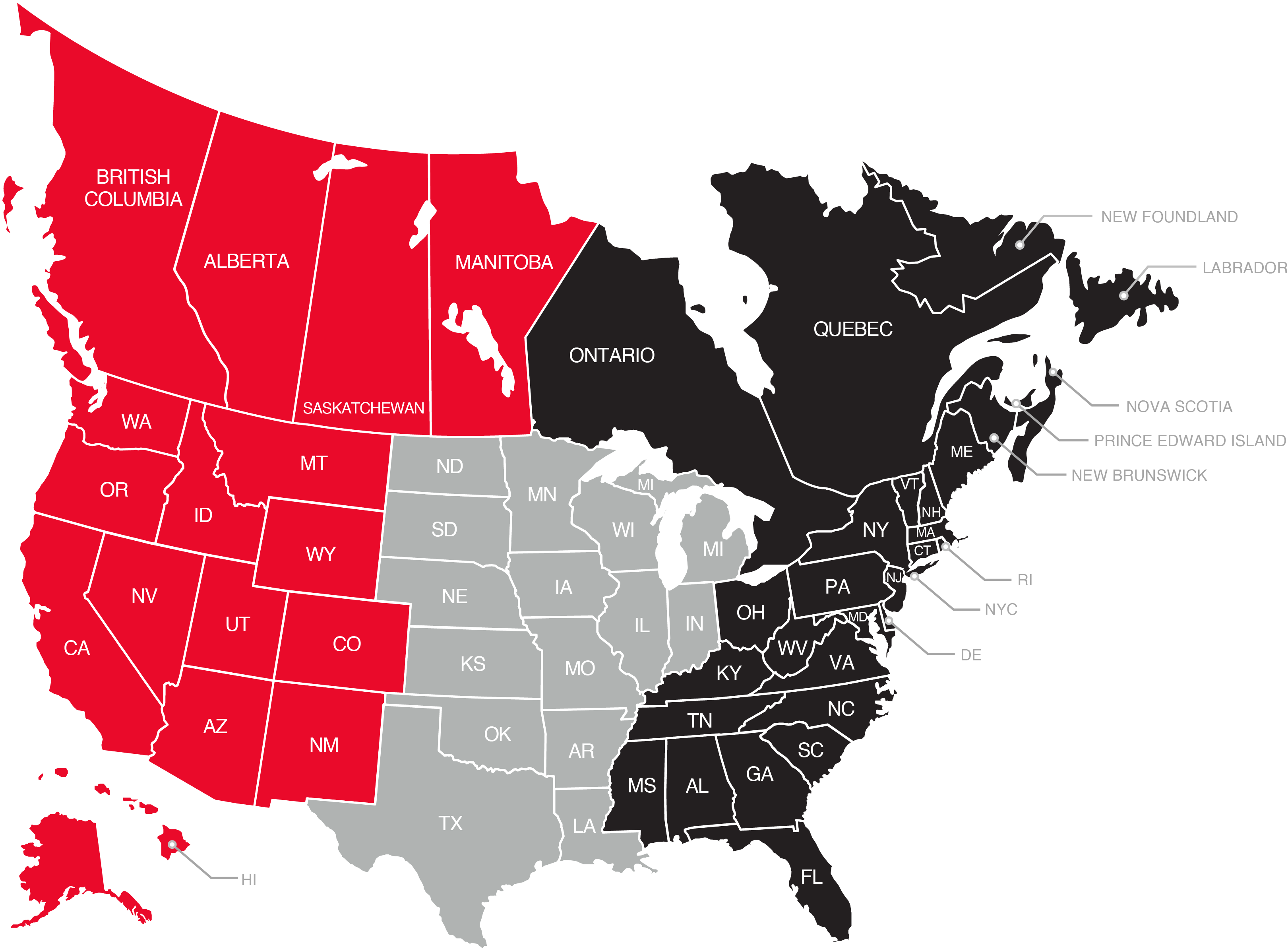 DBCI Commercial Territory Map